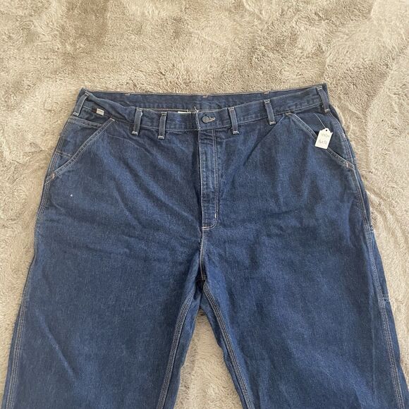 Carhartt Men FR Flame Resistant Relaxed Fit Jeans Denim 2112CAT2 Size 46x32 Work - Picture 3 of 16